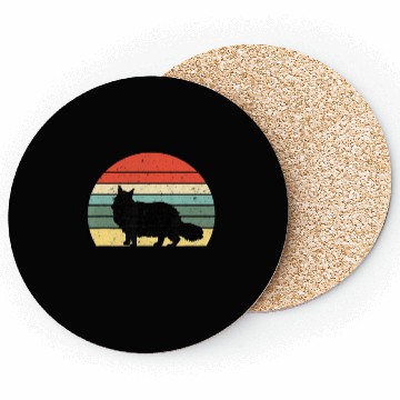 Discover Cat Lover Gift Coasters Retro Maine Cat