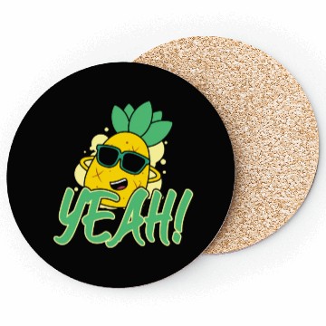 Discover Yeah Relaxed Chill Pineapple Coasters
