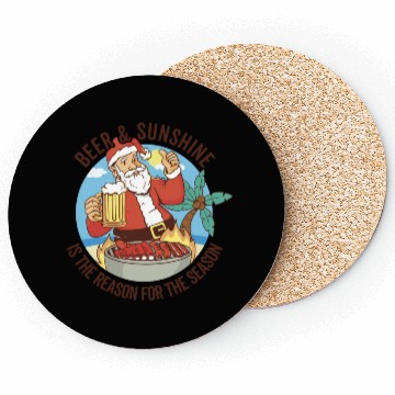 Discover Summer Santa BBQ - Christmas In July Coasters