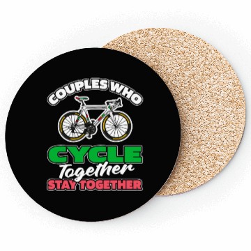 Discover Cycling Cyclist Couple Coasters