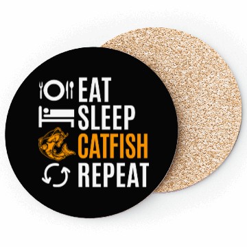 Discover Eat Sleep Catfish Repeat Coasters