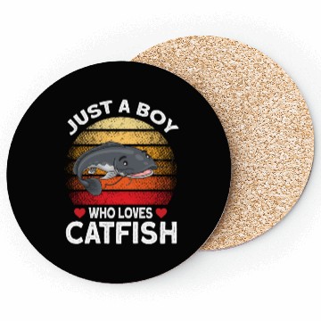 Discover Just A Boy Who Loves Catfish Coasters
