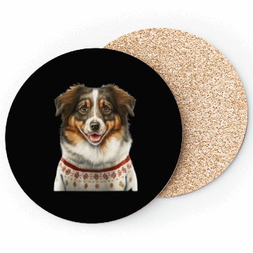 Discover Cute Australian Shepherd Christmas Coasters