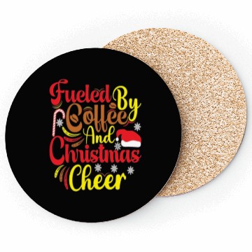 Discover Fueled by coffee and Christmas cheer Coasters