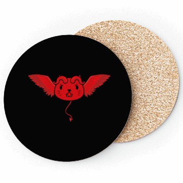 Discover Cute devil cat Coasters