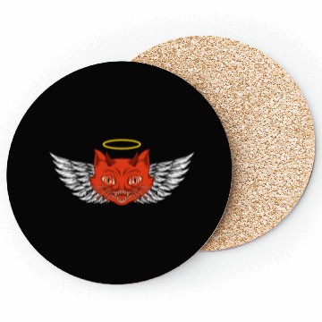 Discover Angel and devil cat Coasters