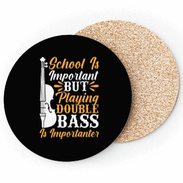 Discover Back To School Playing Double Bass Contrabassist P Coasters