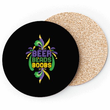 Discover Festival Parade Beer Beads Bling Mardi Gras 2023 Coasters