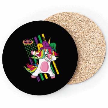 Discover Dab Unicorn Festival Parade Beads 2023 Mardi Gras Coasters