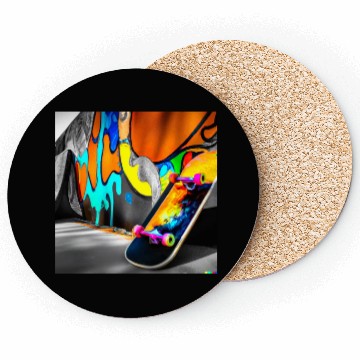 Discover Skateboard and Graffiti Wall Art Coasters