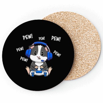 Discover Black and White Guinea Pig Coasters