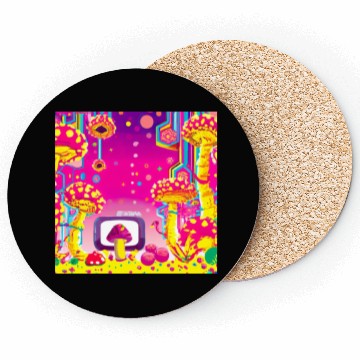 Discover Psychedelic Video Game Fantasy World Coasters