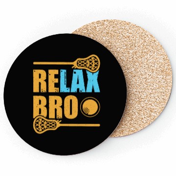 Discover Relax Bro Lacrosse Sports Team Game Coasters