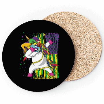 Discover Dab Unicorn Festival Parade Beads Mardi Gras Coasters