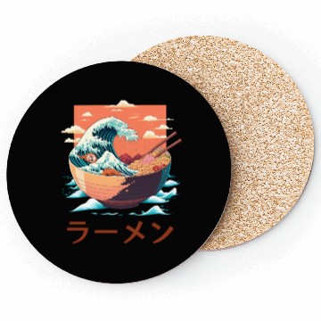 Discover Ramen bowl painting. Text means "Ramen" Coasters