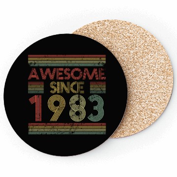 Discover 40 Years Vintage 1983 Retro 40th Birthday Coasters