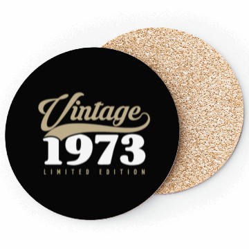 Discover 50 Years Vintage 1973 Retro 50th Birthday Coasters