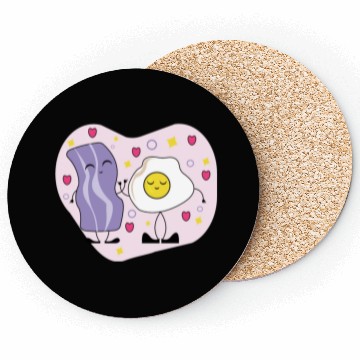 Discover Breakfast Buddies for Bacon Eggs Lover Coasters