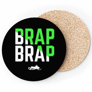 Discover Brap Brap Snowmobile Green Edition Coasters