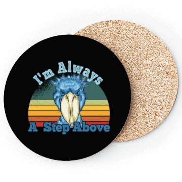 Discover Shoebill Retro Sunset African Bird Design Coasters