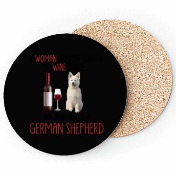 Discover She Also Needs German Shepherd 3 Coasters