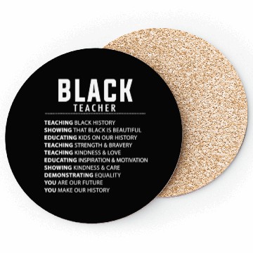 Discover Black Teacher Idea For Women & Melanin Educators Coasters