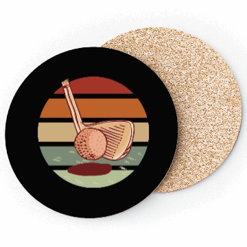 Discover Retro sunset golf Coasters