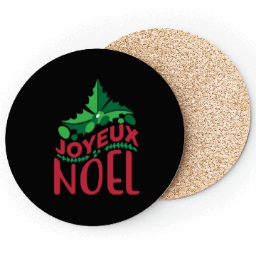 Discover JOYEUX NOEL CRISTMAS FOR TYPOGRAPHY Coasters