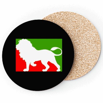 Discover CUTE MODERN UNIQUE LION RED AND GREEN Coasters