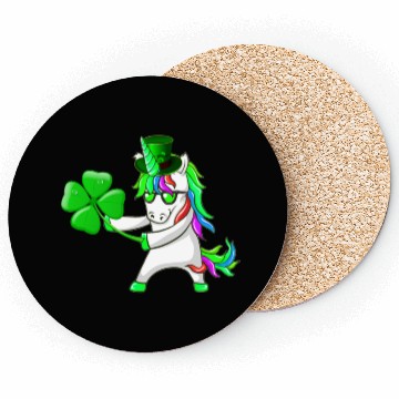 Discover Flossing Unicorn St Patrick's Day Floss Dance Coasters