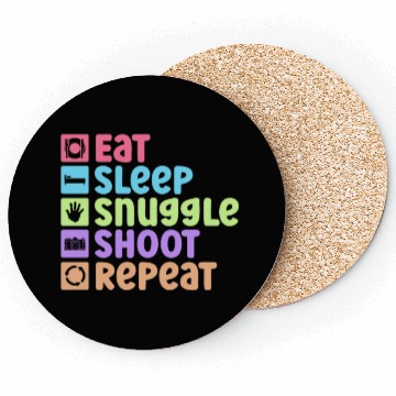 Discover Eat Sleep Snuggle Shoot Repeat - Newborn Coasters