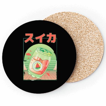 Discover 90s Japanese Watermelon Soda Vaporwave Coasters