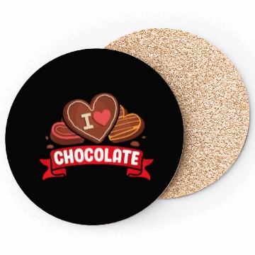 Discover I Love Chocolate Sweets Candy Chocolate Bar Coasters