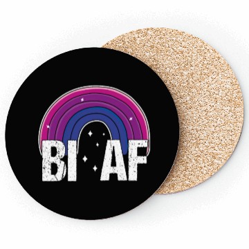 Discover Bi AF Bisexual Pride Flag Rainbow Coasters