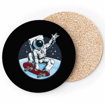 Discover Skateboarding Astronaut Coasters