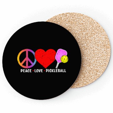 Discover PEACE LOVE PICKLEBALL Coasters