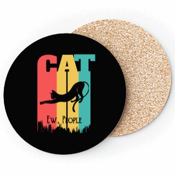 Discover Vintage Ew People Cute Cat Lover Coasters