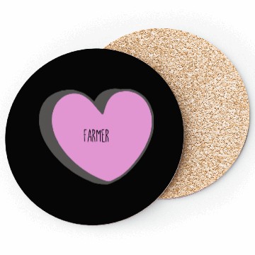 Discover Farmer heart, for farm owners Coasters