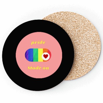 Discover Colorful Pride Mode LGBT Circle Sticker 1 modified Coasters