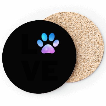 Discover Cute Paw Print Dog Love Coasters