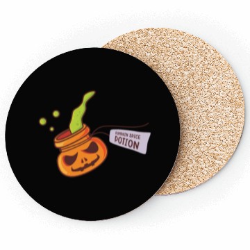 Discover Pumpkin Spice Potion Coffee Enthusiast Halloween Coasters