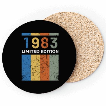 Discover 40 Years Vintage 1983 Retro 40th Birthday Coasters