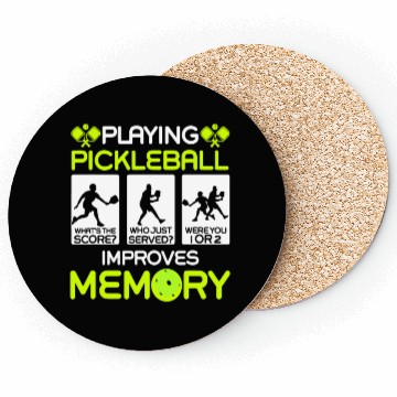 Discover Playing Pickleball Improves Memory Dink Player Coasters
