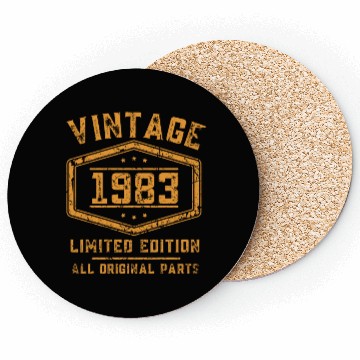 Discover 40 Years Vintage 1983 Retro 40th Birthday Coasters
