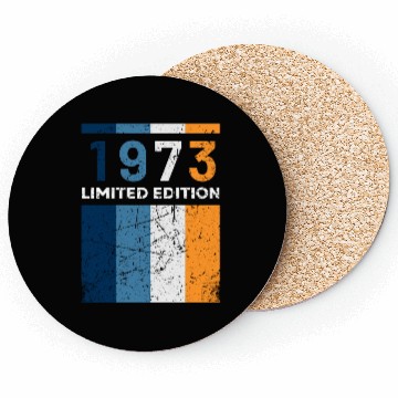 Discover 50 Years Vintage 1973 Retro 50th Birthday Coasters
