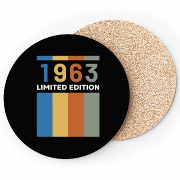 Discover 60 Years Vintage 1963 Retro 60th Birthday Coasters