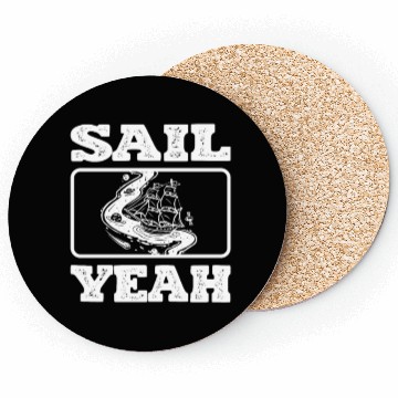 Discover Sail Yeah Ocean Boating Nautical Sailing Sailor Coasters