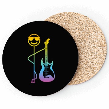 Discover Funny Guitar Player - Funny Stick Figure Bass Guit Coasters