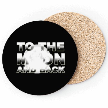 Discover TO THE MOON AND BACK SILVER Coasters