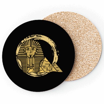Discover Ancient Egypt Pharaoh Egyptian King Mask Pyramid Coasters